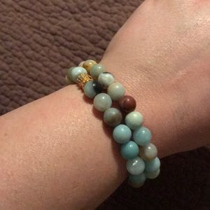 Two amazonite stretch bracelets